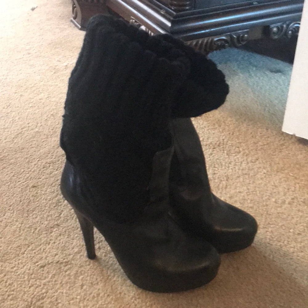 Black heel boots
